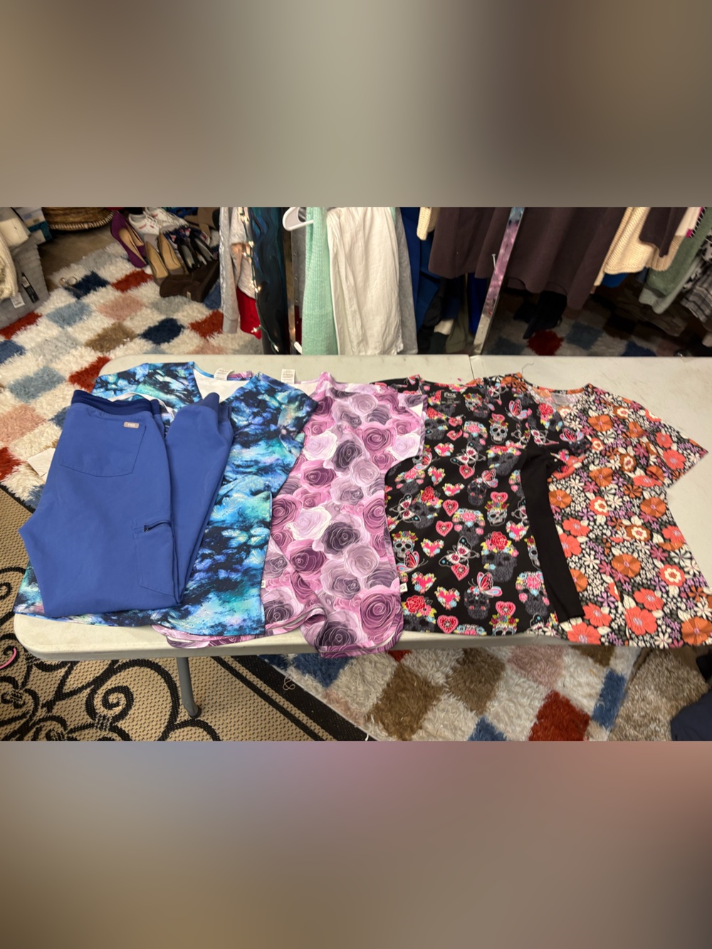 Women’s Mixed size, small scrubs and figs, jogger scrub pants bundle